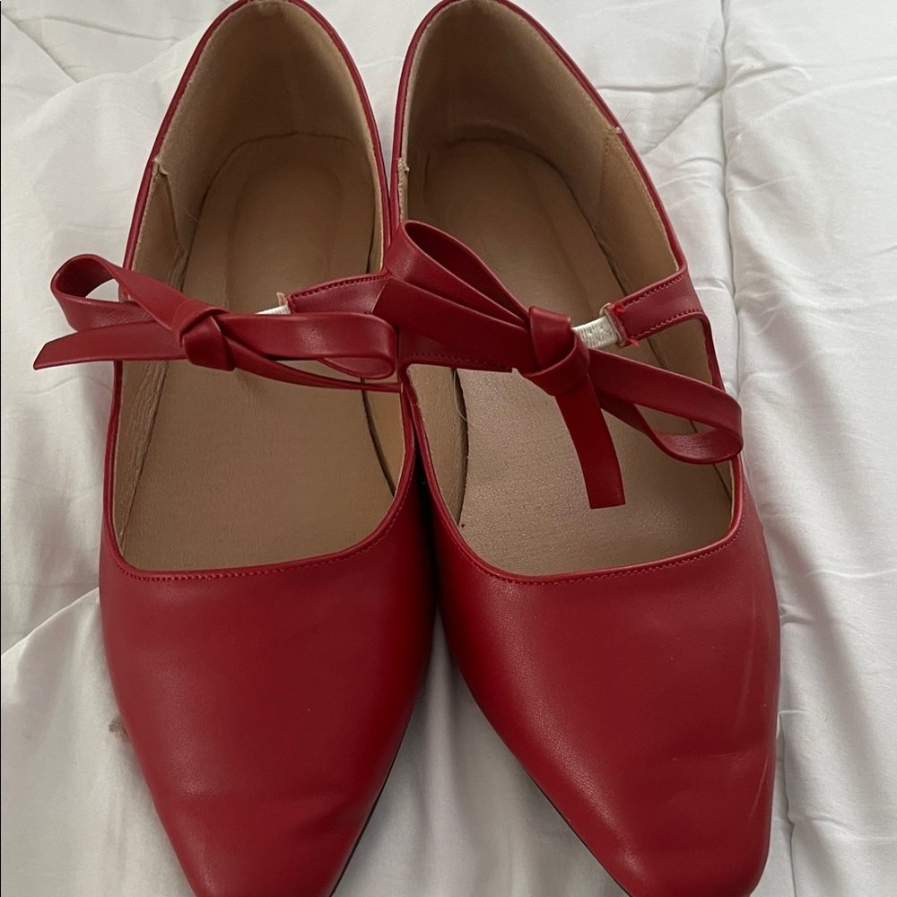 Elegant Red Women's Flats